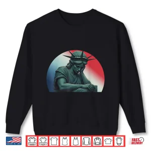 Sweatshirt Statue of Liberty Head in Hands Shameful America Protest Shirt