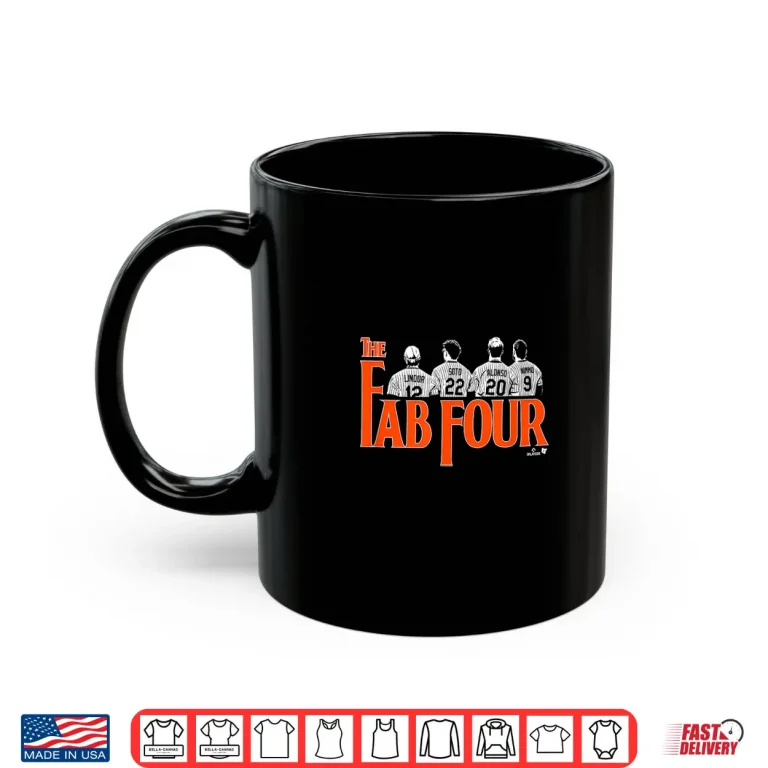 Mug Lindor Soto Alonso Nimmo Fab Four New York Baseball Shirt