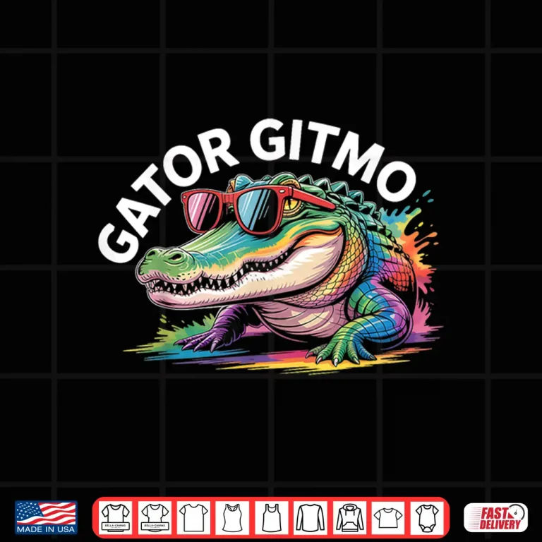 Design Gator Gitmo Alligator Sunglasses Watercolor Shirt 2