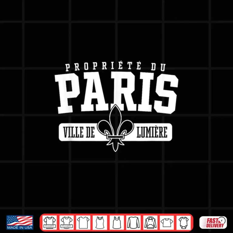 Design Property of Paris City of Light in French Shirt