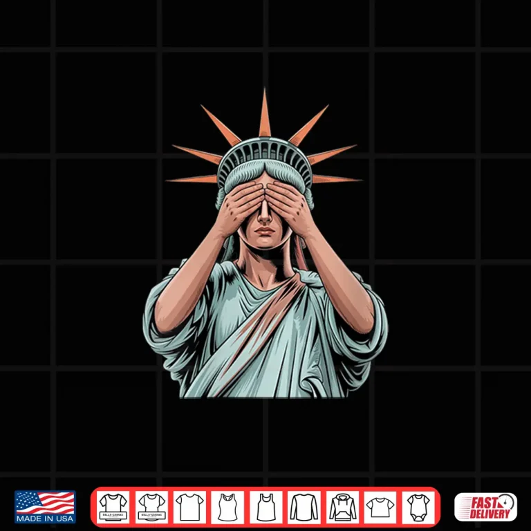 Design Womens Statue Of Liberty Covering Her Face In Shame Political Chaos Shirt