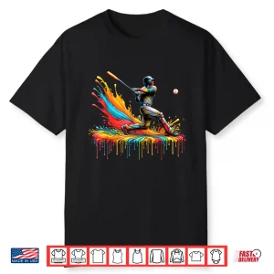Baseball Player Drip Baseball For Boys Youth Men Stuff Lover Shirt