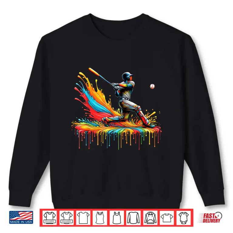 Sweatshirt Baseball Player Drip Baseball For Boys Youth Men Stuff Lover Shirt