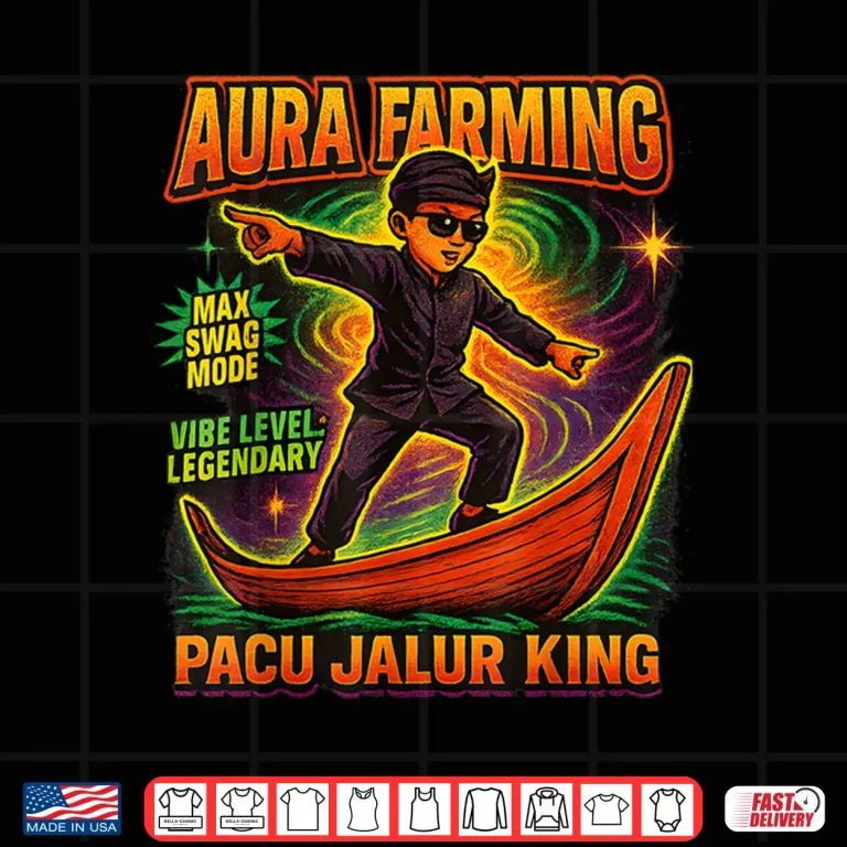 Design Aura Farming Indonesian Boat Racing Kid Pacu Jalur Meme Shirt