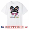 Hello 1St Grade Messy Bun Girl Back To School First Day Shirt