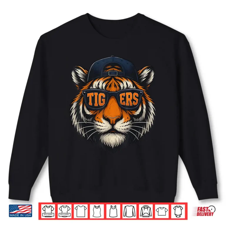 Sweatshirt Cool Tigers Sunglasses Animal Graphic Shirt