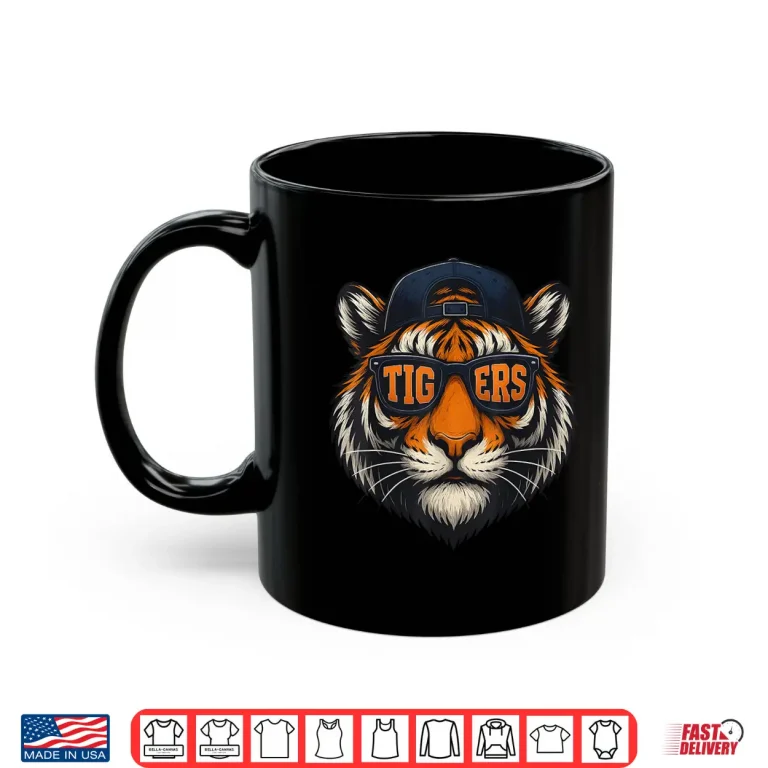 Mug Cool Tigers Sunglasses Animal Graphic Shirt