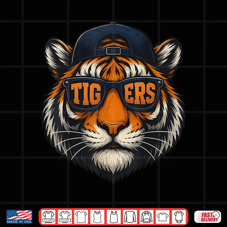 Design Cool Tigers Sunglasses Animal Graphic Shirt