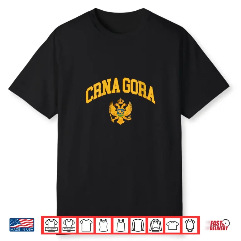 Black-T-Shirt-Womens Montenegro Crna Gora Montenegro Shirt