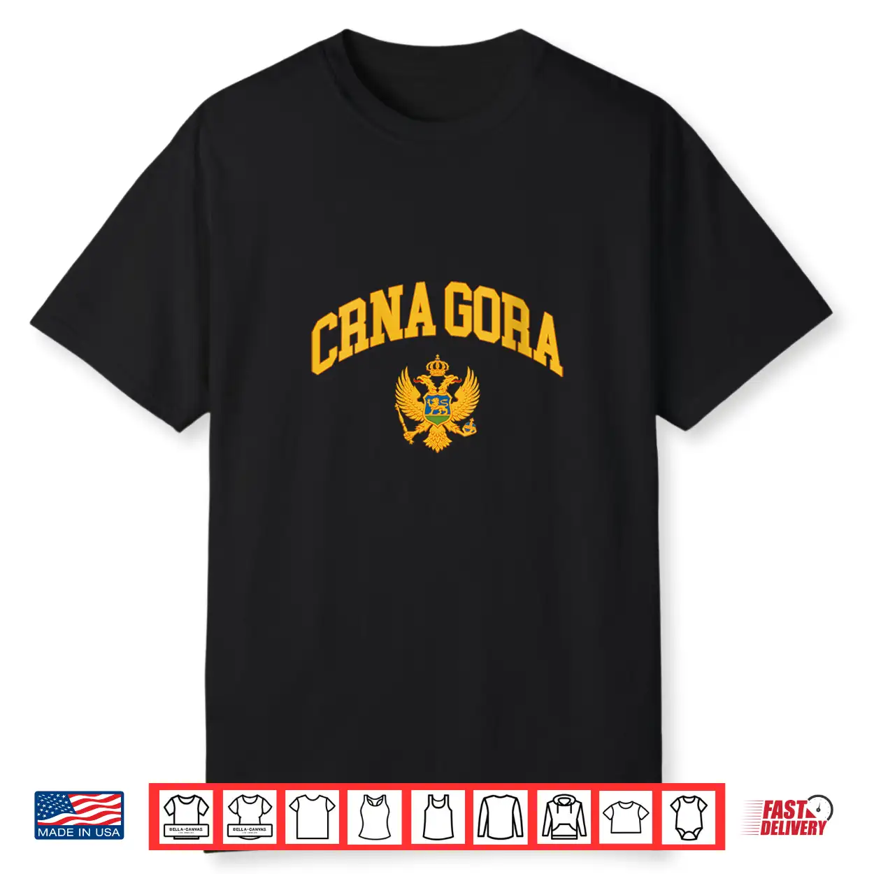 Black-T-Shirt-Womens Montenegro Crna Gora Montenegro Shirt Black-T-Shirt-Womens Montenegro Crna Gora Montenegro Shirt