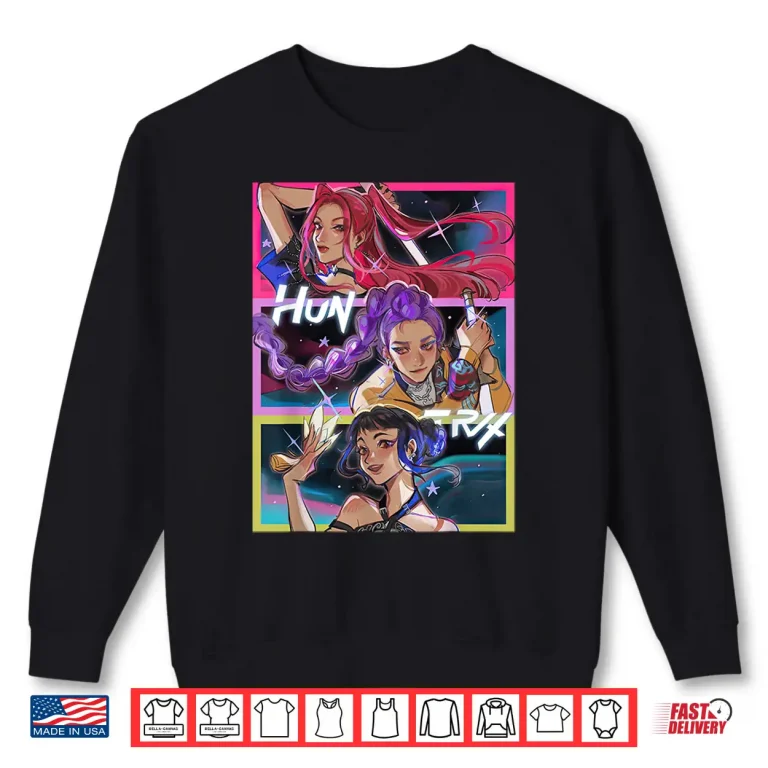 Sweatshirt K pop Demon Hunters Huntrix Team Anime Style Shirt