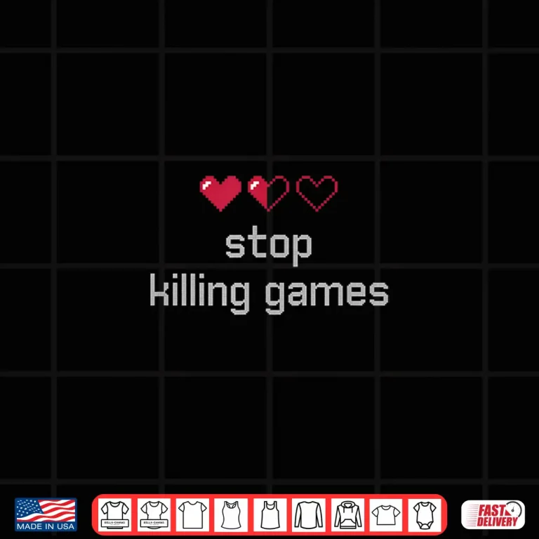 Design Stop Killing Games Gamer Controller Video Games Gaming Shirt