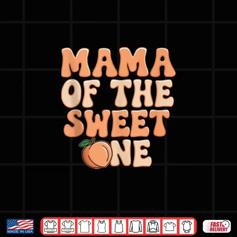 Design Mama of The Sweet One Peach 1st Birthday Celebration Shirt