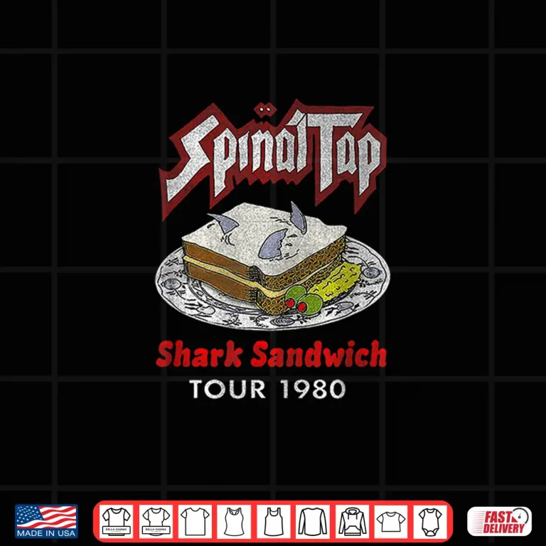 Design Shark Sandwich Distressed Spinal Tap Funny Shirt