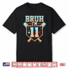 Birthday Boy Baseball Ice Cream Drip Bruh I’M 11 Year Old Shirt