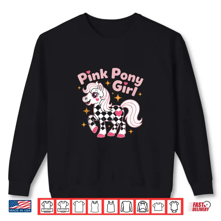 Sweatshirt Pony Girl Pink Kawaii Cute Shirt