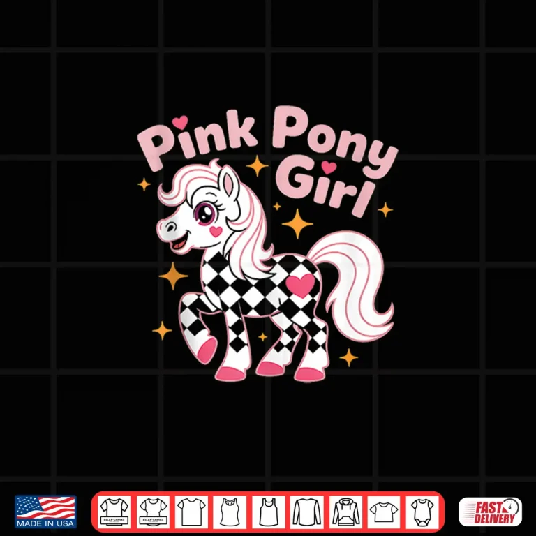 Design Pony Girl Pink Kawaii Cute Shirt