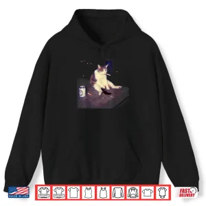 Hoodie Cigarette Kitten Funny Smoking Cat Meme Stupid Brainrot Shirt