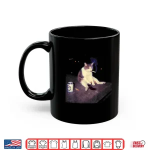 Mug Cigarette Kitten Funny Smoking Cat Meme Stupid Brainrot Shirt