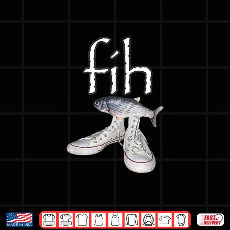 Design Fih Shoes Fish Funny Misspelled Fish Meme Fih Calling Humor Shirt 1