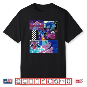 Sonic The Hedgehog Racing Around The World Manga Shirt