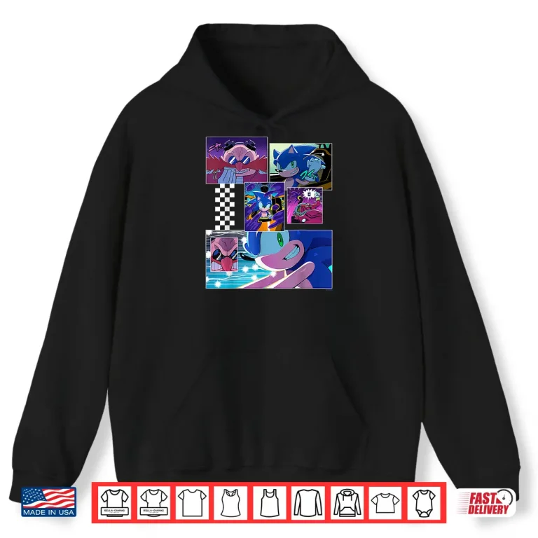 Hoodie Sonic the Hedgehog Racing Around the World Manga Shirt