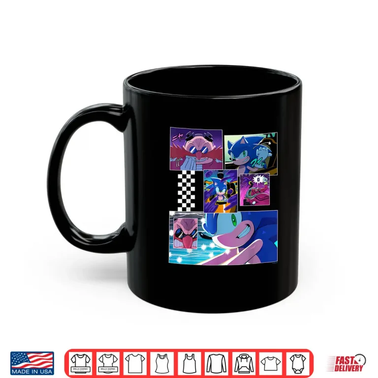 Mug Sonic the Hedgehog Racing Around the World Manga Shirt