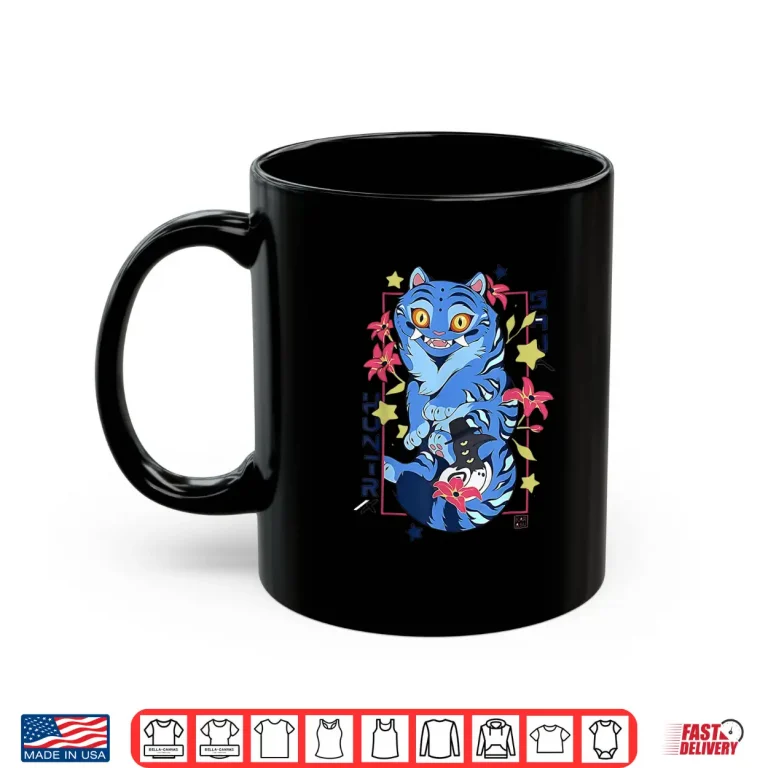 Mug Derpy Tiger And Bird Japanese Art Shirt 1