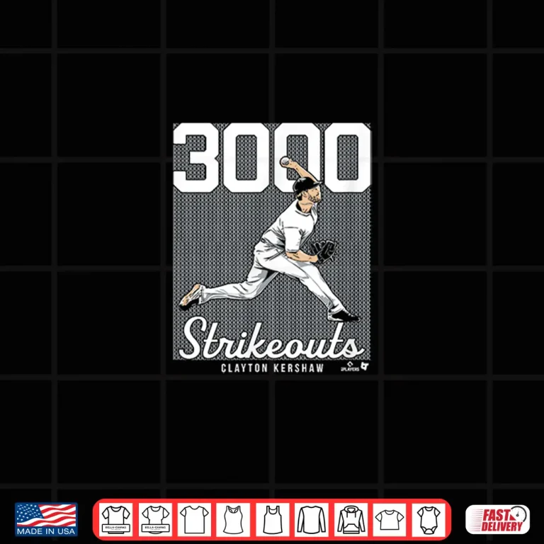 Design Clayton Kershaw 3000 Strikeouts Los Angeles Baseball Shirt