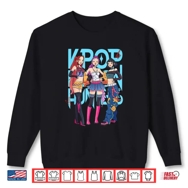 Sweatshirt K pop Demon Hunters Team Drawing Shirt