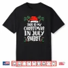 Christmas In July Shirt Santa Hat Summer Beach Vacation Xmas Shirt