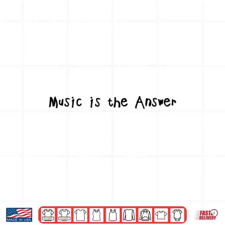 Design Music Is The Answer Funny Music Lovers Musician Shirt 2