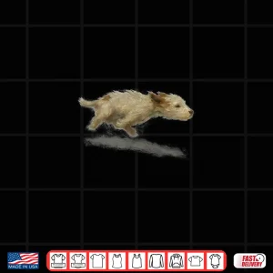 Design Funny Cute Running Dog Art Print Shirt 1