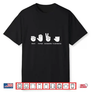 Rock Paper Scissors Flashbang Gamer Meme Shirt