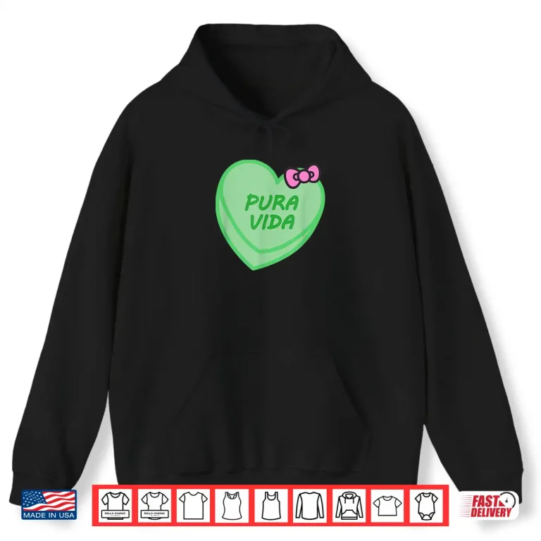 Hoodie Valentines Day Candy Sweet Hearts Love Pura Vida Shirt 1