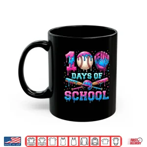 Mug 100 Days Of School Baseball Sports Drip Graphic Shirt