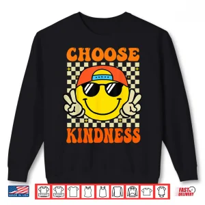 Sweatshirt Choose Kindness Smile Face Groovy Be Kind Inspirational Kids Shirt