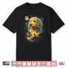 Goldendoodle Howling To The Moon Vintage 90S Funny Dog Shirt