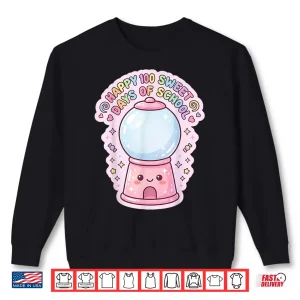 Sweatshirt Happy 100 Sweet Days Of School Gumball Machine Kids Shirt