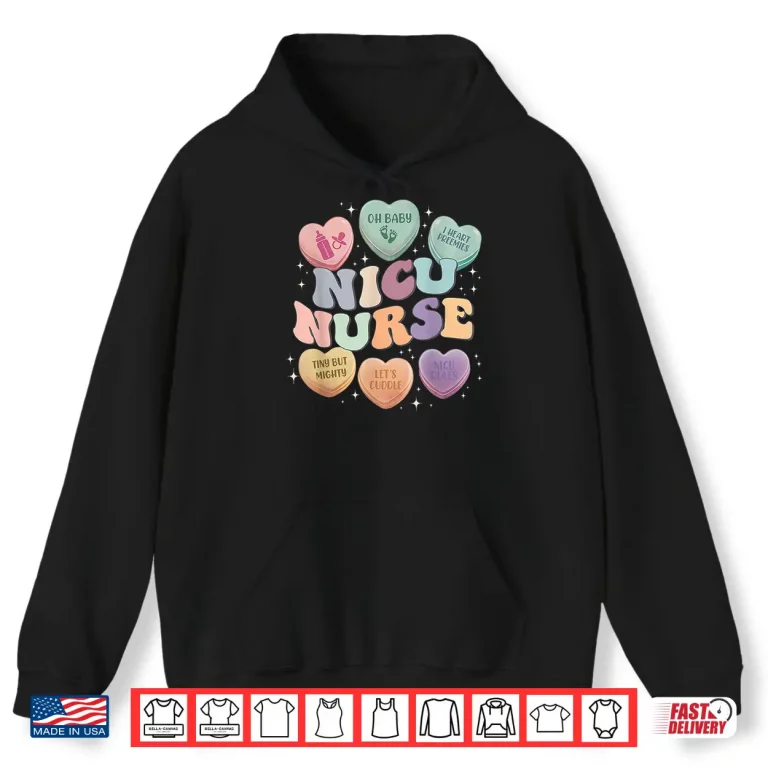 Hoodie Nicu Valentine Nicu Nurse Valentines Day Icu Nurses Women Shirt