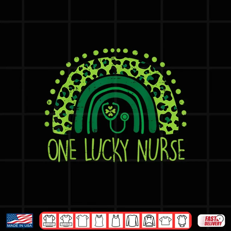Design One Lucky Nurse Scrub Rn Icu Er St Patricks Day Nurses Women Shirt