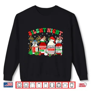 Sweatshirt Retro Propofol Silent Night Er Ed Rn Icu Nurses Christmas Shirt