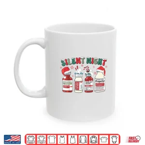 Mug Retro Propofol Silent Night Icu Nurses Funny Merry Christmas Shirt