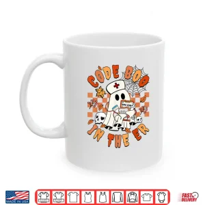 Mug Retro Code Boo In The Er Icu Nurses Ghost Halloween Costume Shirt
