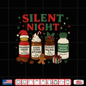 Design Silent Night Propofol Icu Nurse Funny Christmas Medical Xmas Shirt