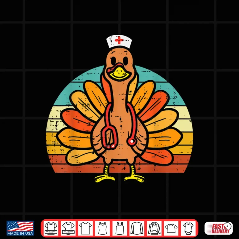 Design Turkey Nurse Stethoscope Thanksgiving Nurses Rn Icu Er Women Shirt