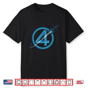 Marvel The Fantastic Four First Steps Spacecraft 4 Logo Shirt