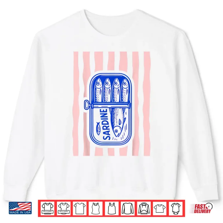 Sweatshirt Les Sardines Fisherman Aesthetic Coastal Sardine Tinned Fish Shirt