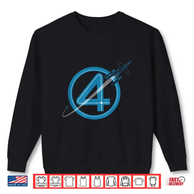Sweatshirt Marvel The Fantastic Four First Steps Spacecraft 4 Logo Shirt