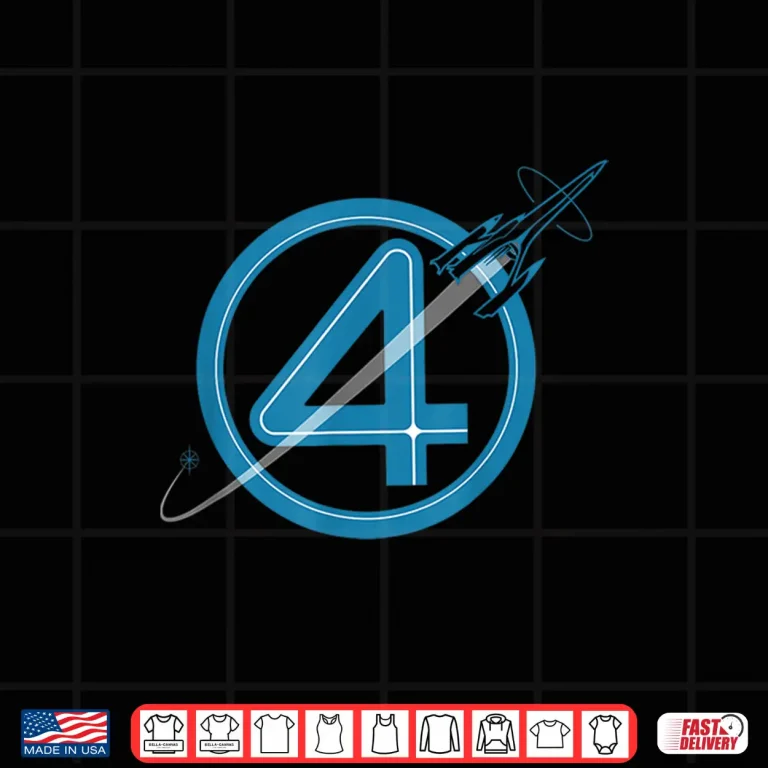 Design Marvel The Fantastic Four First Steps Spacecraft 4 Logo Shirt